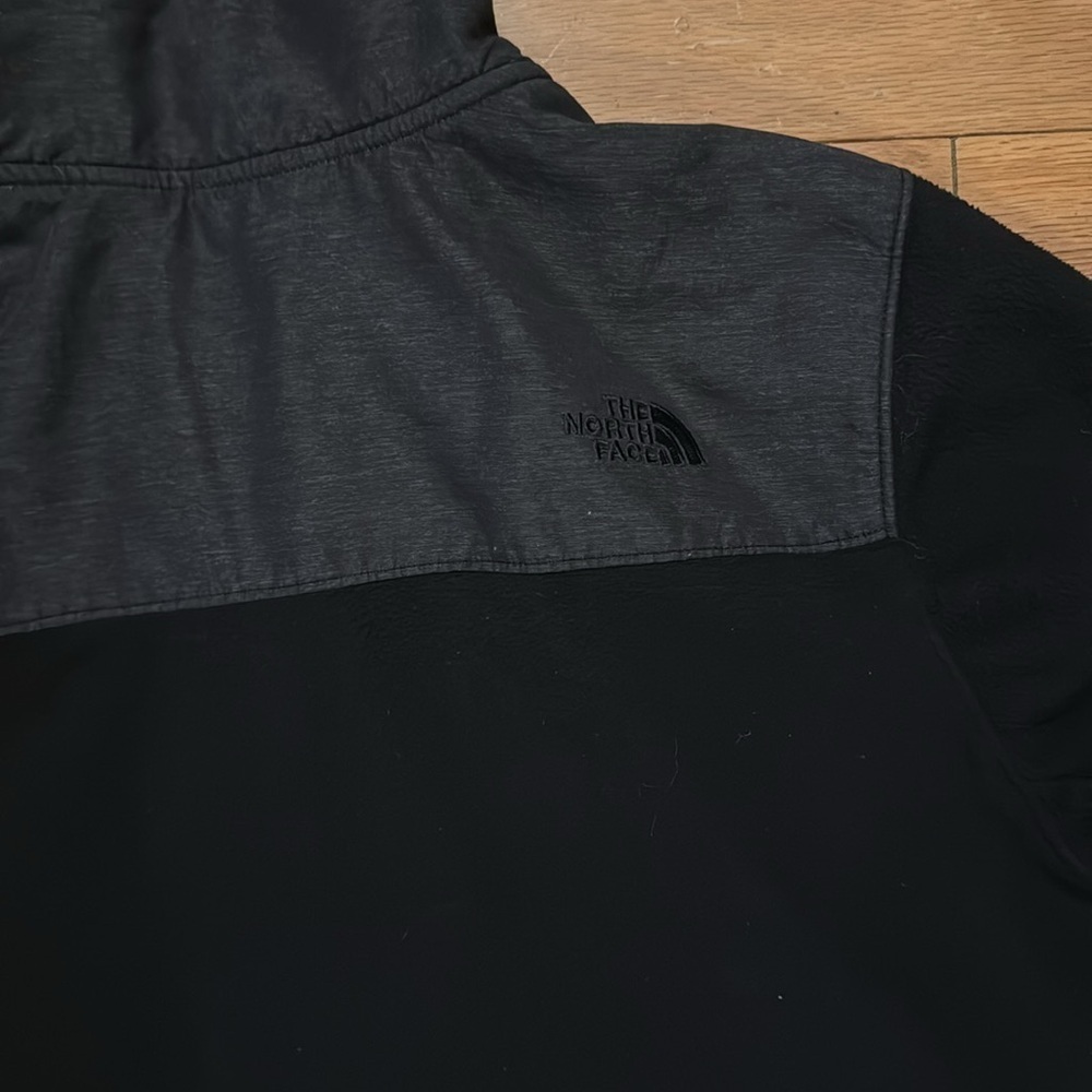 The North Face | Sweatshirt Pullover | Quarter Button | Black & Gray | size L - Picture 6 of 7